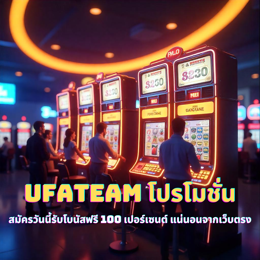 UFATEAM โปรโมชั่น สมัครวันนี้รับโบนัสฟรี 100 เปอร์เซนต์ แน่นอนจากเว็บตรง