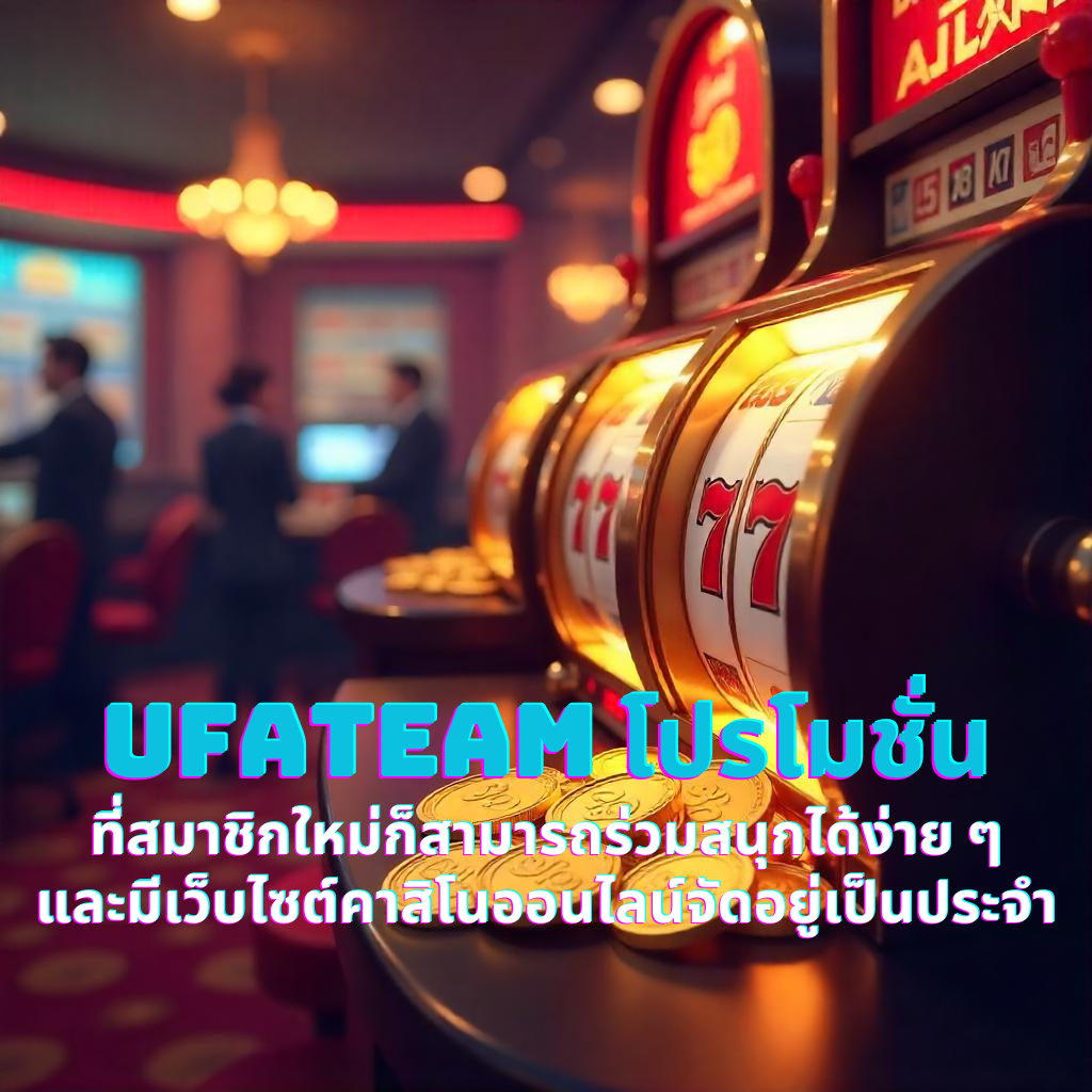 UFATEAM โปรโมชั่น ที่สมาชิกใหม่ก็สามารถร่วมสนุกได้ง่าย ๆ และมีเว็บไซต์คาสิโนออนไลน์จัดอยู่เป็นประจำ